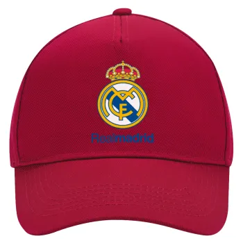Real Madrid CF, Adult Ultimate Hat RED, (100% COTTON DRILL, ADULT, UNISEX, ONE SIZE)