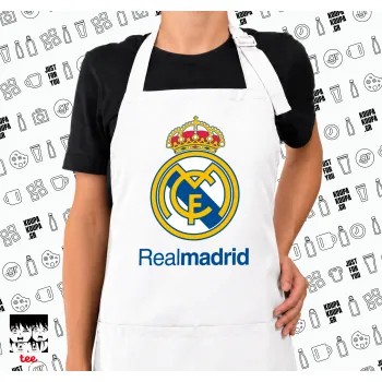 Real Madrid CF, Ποδιά μακριά Σεφ ολόσωμη με τσέπες white (ΕΝΗΛΙΚΩΝ)