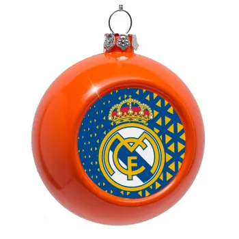 Real Madrid CF, Orange Christmas tree ornament bauble 8cm