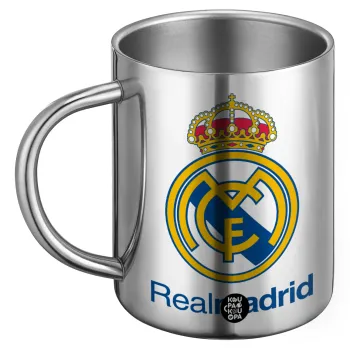 Real Madrid CF, Ανοξείδωτη Μεταλλική Κούπα 450ml - Διπλού Τοιχώματος