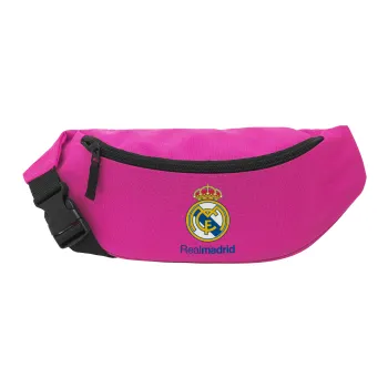 Real Madrid CF, Unisex τσαντάκι μέσης (μπανάνα) χρώματος ΡΟΖ με 2 τσέπες
