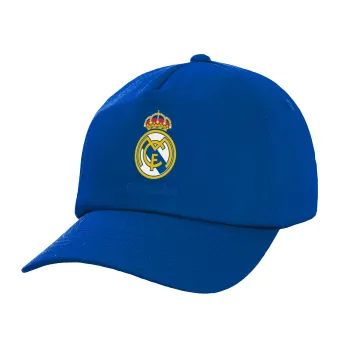 Real Madrid CF, Twill Καπέλο παιδικό ΜΠΛΕ (100% ΒΑΜΒΑΚΕΡΟ, ΠΑΙΔΙΚΟ, UNISEX)