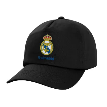 Real Madrid CF, Καπέλο παιδικό Baseball, 100% Βαμβακερό,  Μαύρο