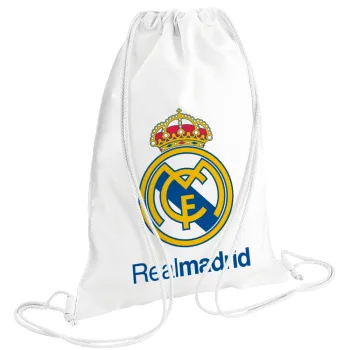 Real Madrid CF, Backpack pouch GYMBAG white (28x40cm)