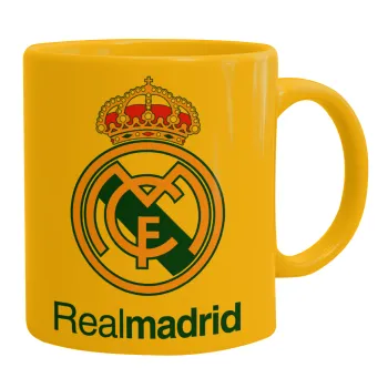 Real Madrid CF, Ceramic coffee mug yellow, 330ml