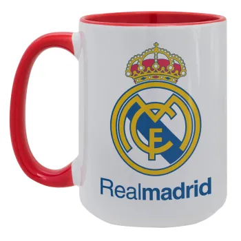 Real Madrid CF, Κούπα Mega 15oz, κεραμική Κόκκινη, 450ml