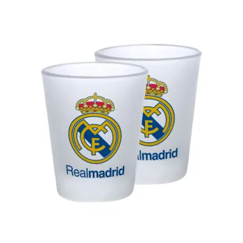 Real Madrid CF, Σφηνοπότηρα γυάλινα 45ml του πάγου (2 τεμάχια)