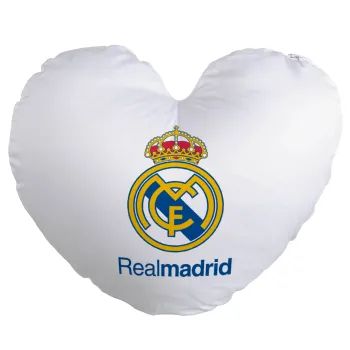 Real Madrid CF, Μαξιλάρι καναπέ καρδιά 40x40cm περιέχεται το  γέμισμα