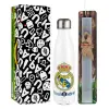 Easter candle, metallic white thermos bottle (500ml) & aromatic flat candle (30cm) (GRAY)