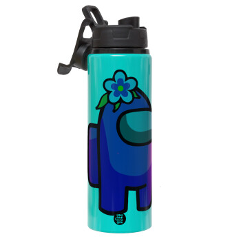 Among US girl, Metallic water bottle with safety lid, 850ml aluminum