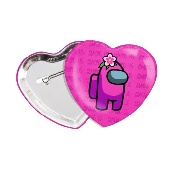 Among US girl, Κονκάρδα παραμάνα καρδιά (57x52mm)