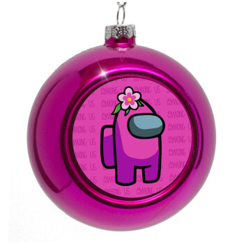 Among US girl, Purple Christmas tree ornament bauble 8cm