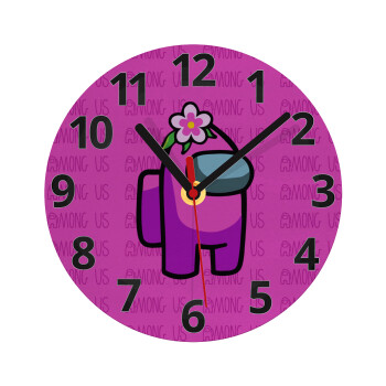 Among US girl, Ρολόι τοίχου γυάλινο (20cm)