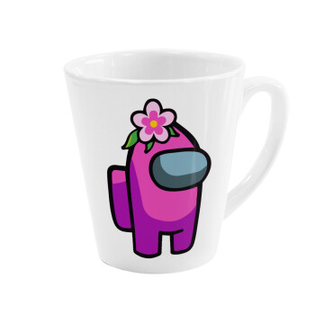 Among US girl, Κούπα κωνική Latte Λευκή, κεραμική, 300ml