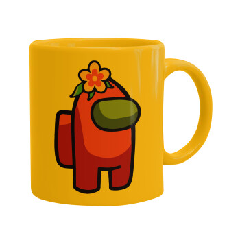 Among US girl, Κούπα, κεραμική κίτρινη, 330ml