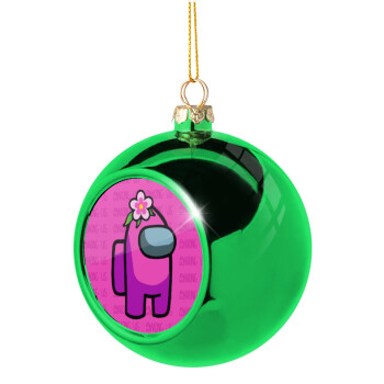 Among US girl, Χριστουγεννιάτικη μπάλα δένδρου Πράσινη 8cm
