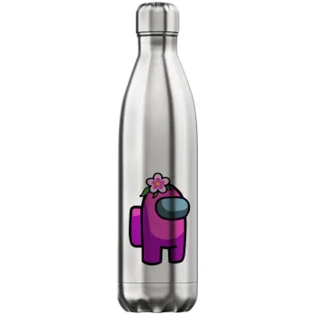 Among US girl, Μεταλλικό παγούρι θερμός Inox (Stainless steel), διπλού τοιχώματος, 750ml