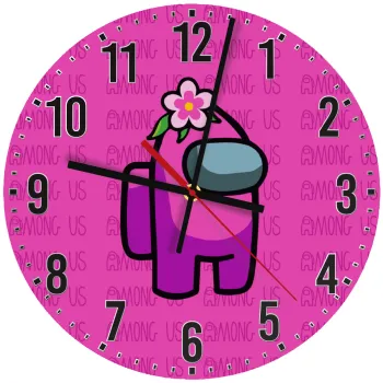 Among US girl, Ρολόι τοίχου ξύλινο (30cm)