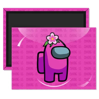 Among US girl, Ορθογώνιο μαγνητάκι ψυγείου διάστασης 9x6cm