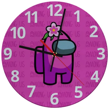 Among US girl, Ρολόι τοίχου γυάλινο (30cm)