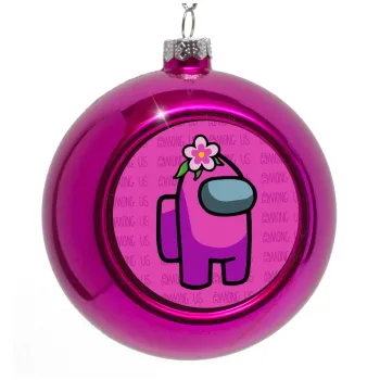 Among US girl, Purple Christmas tree ornament bauble 8cm