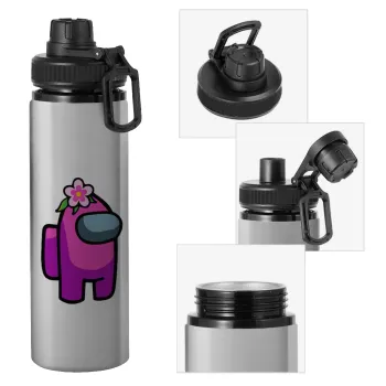Among US girl, Metallic water bottle with safety cap, 850ml aluminum