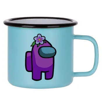 Among US girl, Κούπα Μεταλλική εμαγιέ ΜΑΤ σιέλ 360ml