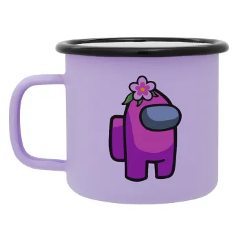 Among US girl, Κούπα Μεταλλική εμαγιέ ΜΑΤ Light Pastel Purple 360ml