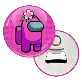 Among US girl, Μαγνητάκι και ανοιχτήρι μπύρας στρογγυλό διάστασης 5,9cm