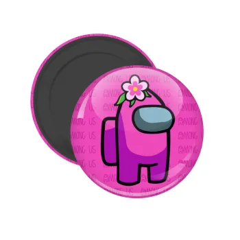 Among US girl, Μαγνητάκι ψυγείου στρογγυλό διάστασης 5cm