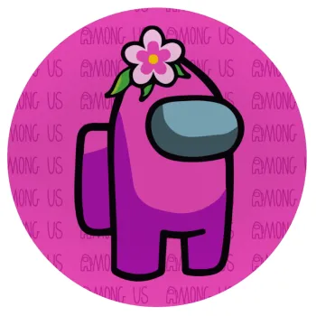 Among US girl, Mousepad Στρογγυλό 20cm