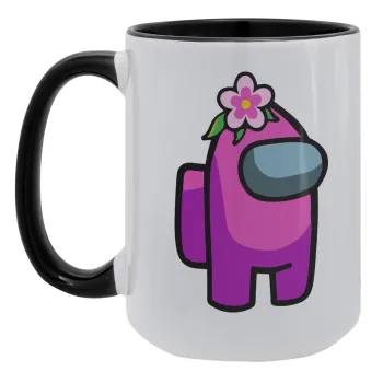 Among US girl, Κούπα Mega 15oz, κεραμική Μαύρη, 450ml