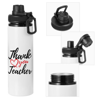 Thank you teacher, Metal water bottle with safety cap, aluminum 850ml