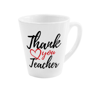 Thank you teacher, Κούπα Latte Λευκή, κεραμική, 300ml