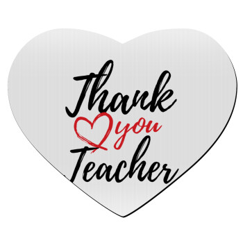 Thank you teacher, Mousepad καρδιά 23x20cm