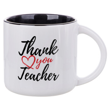 Thank you teacher, Κούπα κεραμική 400ml Λευκή/Μαύρη