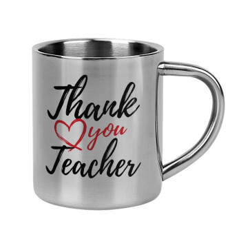 Thank you teacher, Mug Stainless steel double wall 300ml