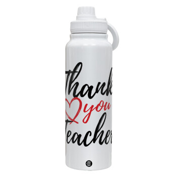 Thank you teacher, 1L Stainless Steel Thermal Bottle with Phone Holder & Double Wall Insulation