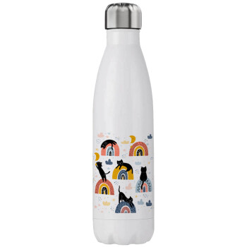 Γατούλες, Μεταλλικό παγούρι θερμός (Stainless steel), διπλού τοιχώματος, 750ml