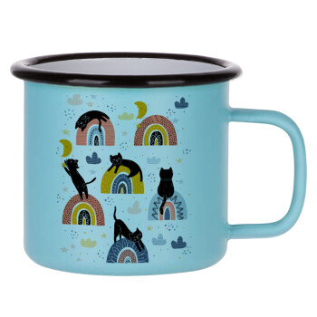 Γατούλες, Κούπα Μεταλλική εμαγιέ ΜΑΤ σιέλ 360ml