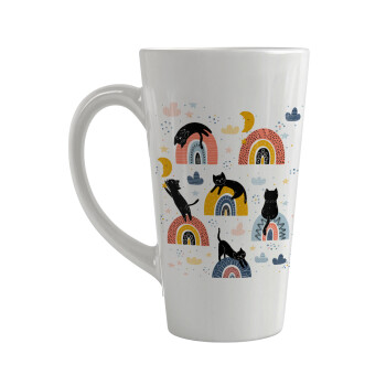 Γατούλες, Κούπα κωνική Latte Μεγάλη, κεραμική, 450ml