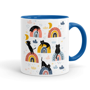 Γατούλες, Mug colored blue, ceramic, 330ml