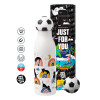 Soccer Metal mug thermos, double wall, 550ml