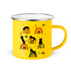 Yellow Enamel Metallic Cup 360ml