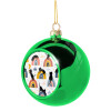 Green Christmas tree ornament ball 8cm