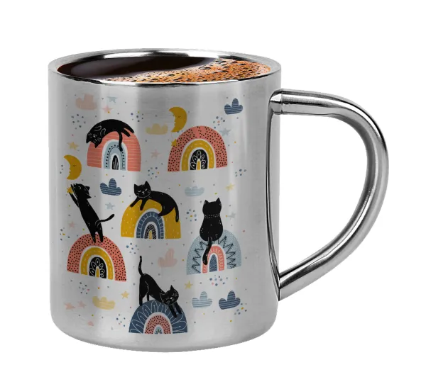 Γατούλες — Double-wall metal cup for espresso (220ml)