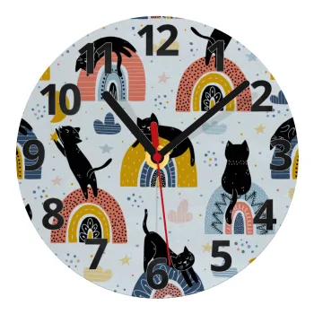 Γατούλες, Ρολόι τοίχου γυάλινο (20cm)