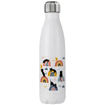 Γατούλες, Μεταλλικό παγούρι θερμός (Stainless steel), διπλού τοιχώματος, 750ml