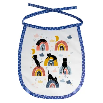 Γατούλες, Σαλιάρα μωρού αλέκιαστη με κορδόνι Μπλε