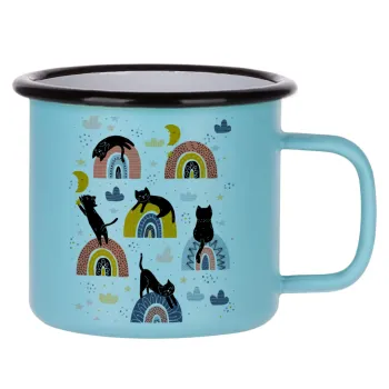 Γατούλες, Κούπα Μεταλλική εμαγιέ ΜΑΤ σιέλ 360ml